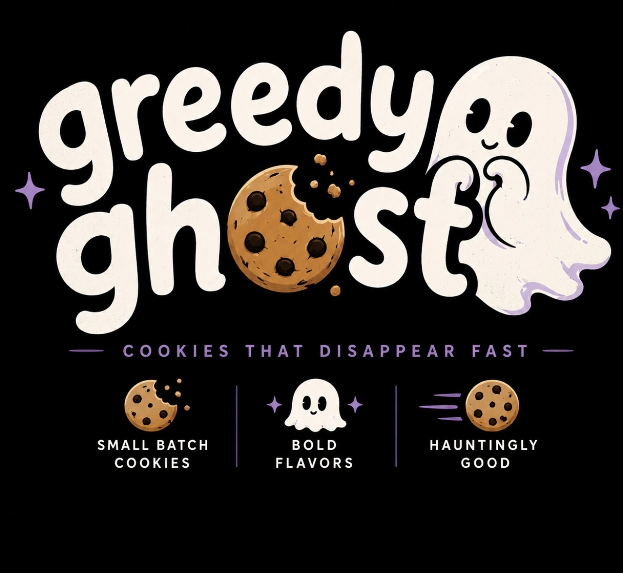 Greedy Ghost cookie artwork
